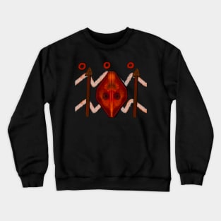 Tribal warrior spear and shield ethnic cultural design Crewneck Sweatshirt